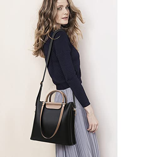 JESSWOKO Retro Two Ways Top Handle Shoulder Bag Large Capacity Fashion Totes Purse Handbag Crossbody Hobo Bags Tote for Women