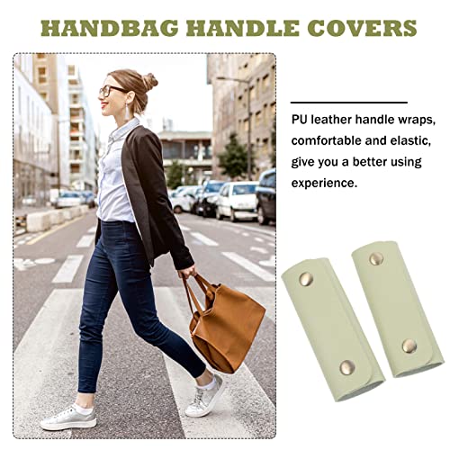 VALICLUD Ornament Tote 2pcs Leather Purse Handle wrap Grip Purse Handles Luggage Handle for Bag Making Handbag Duffel Bag Hand Protector Handle Cover Olive Green Backpack Tote