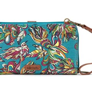 Sakroots Large Smartphone Crossbody, Teal Treehouse