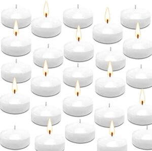 howemon 2inch 24 pack floating candles unscented discs for wedding, pool party, holiday & home decor