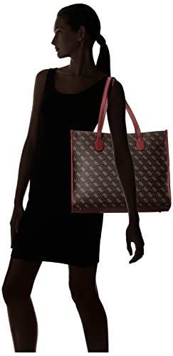 GUESS Silvana Tote Brown Logo/Merlot One Size