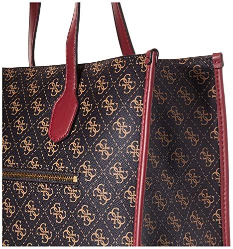 GUESS Silvana Tote Brown Logo/Merlot One Size