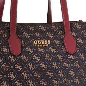 GUESS Silvana Tote Brown Logo/Merlot One Size