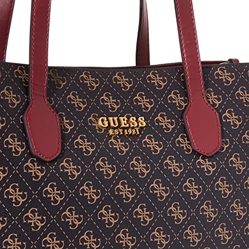 GUESS Silvana Tote Brown Logo/Merlot One Size