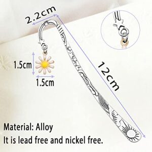 bobauna White Daisy Bookmark Flower Bookmark Floral Jewelry Gift for Book Lover Reader (Daisy Bookmark)