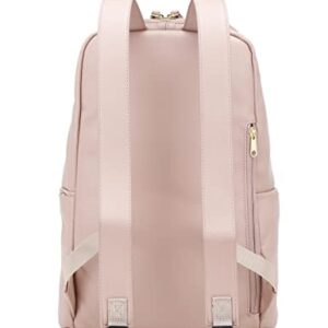 Kah&Kee Feaux Leather Backpack Purse for Women Casual Travel Fashion Daypack (Tan Pink)