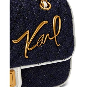 Karl Lagerfeld Paris Agyness Shoulder Bag Navy/White One Size
