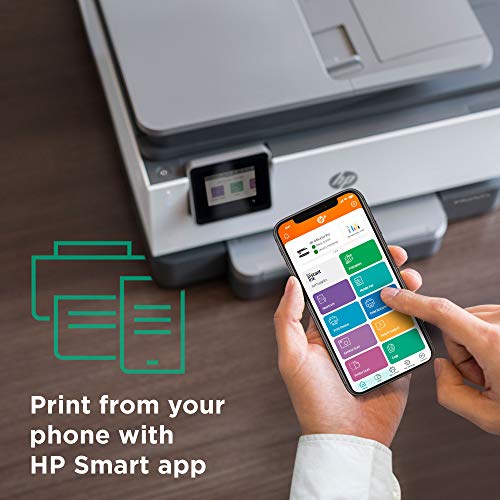 HP OfficeJet Pro 9015e Wireless Color All-in-One Printer with 6 Months Free Ink (1G5L3A) (Renewed Premium)