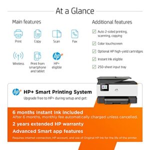 HP OfficeJet Pro 9015e Wireless Color All-in-One Printer with 6 Months Free Ink (1G5L3A) (Renewed Premium)