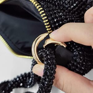 Rhinestone Hobo Bag for Women Chic Evening Handbag Shiny Purse for Travel Vacation 2023