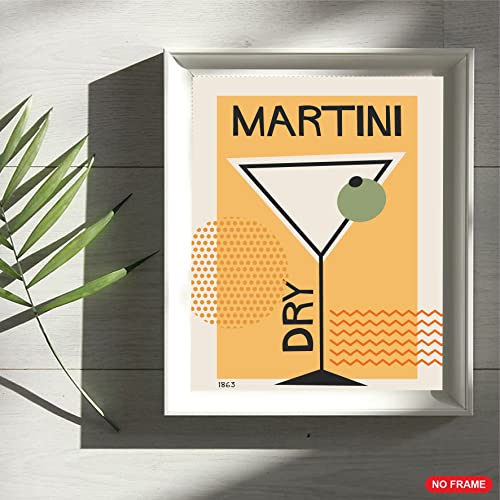 Print A To Z® Cocktail Wall Art Poster Prints Decor Set, UNFRAMED Set of 6 ( 8''x10'' ), Bar Wall Decor, Boho Cocktail Mixology Wall Art Print for Bar - by Print A To Z | Alcohol Bar Themed Kitchen Home, Bar Cart Decor Cocktail Poster, cocktail wall art s