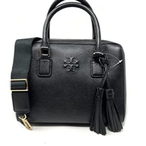 Tory Burch 84777 Black Gold Hardware Thea Web Small Leather Satchel