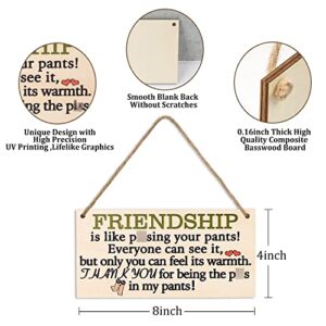 Funny Best Friend Birthday Gifts for Women Friendship Gifts for Women Friends Unique Personalized Plaques Gift for Girl Women Female Friends Wall Art Decor Wooden Sign Bff Gifts for Women Under 10 Dollars