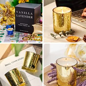 Candles for Lavender Home Scented: Premium Jar Candles Aromatherapy Lavender Eucalyptus, Scented Candles for Women to Relieve Stress, Soy Candles AS Gifts All Natural (6 oz 36 Hour Burn)