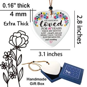 40th Birthday Gifts Ceramics Heart Plaque for Women Gift Idea for Fortieth 40th Birthday Anniversary Presents Ideas for Women Turning 40