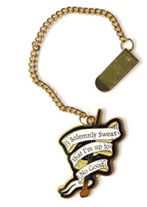 paper house productions harry potter i solemnly swear enamel charm chain & clip bookmark