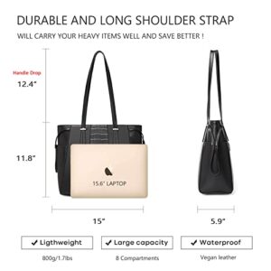 OUKUPA Shoulder Handbag for Women Crossbody Tote Bag Satchel Purse Top-handle Bag Ladies Business Work Purse 14”Laptop Bag