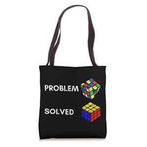rubiks cube speed cubing master 80s vintage 3×3 cube puzzle tote bag