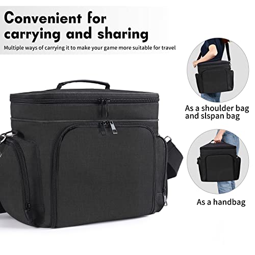 Portable Nintendo Switch Case Large Carrying Storage Bag Compatible with Nintendo Switch/Switch OLED/ Switch Lite, Soft Lining Hard Case for Nintendo Switch Console Pro Controller & Accessories