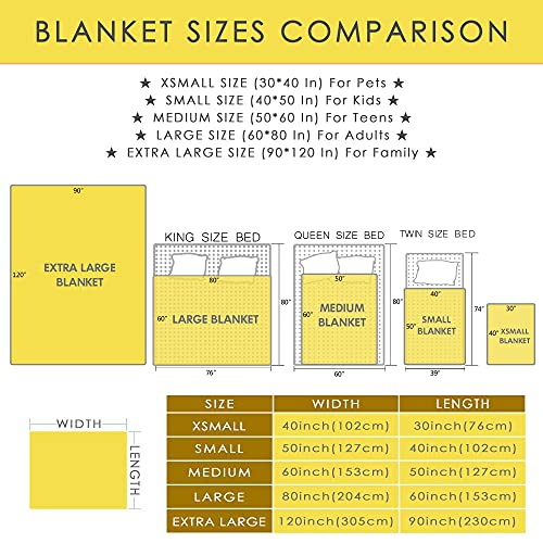 Baked Beans Blanket Throw Super Soft and Cozy Blankets for Home Decoration, Couch, Bed, Sofa 40"x30" Extra Small for Pets for All Seasons