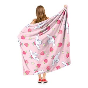 Northwest Sanrio Cinnamoroll Silk Touch Throw Blanket, 50" x 60", Berry Pattern