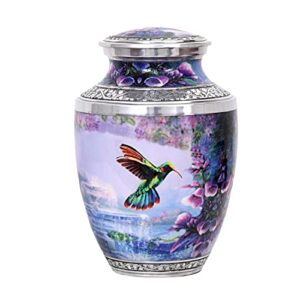 hlc handcrafted humming bird urn for human ashes – adult funeral cremation urn handcrafted – affordable urn for ashes (adult (200 lbs) – 10.5 x 6 “, decorative cremation urn)