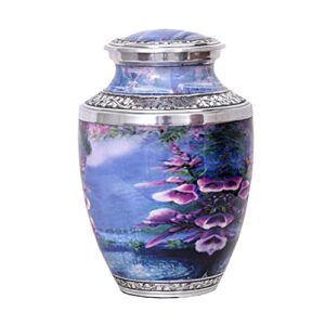 HLC Handcrafted Humming Bird Urn for Human Ashes - Adult Funeral Cremation Urn Handcrafted - Affordable Urn for Ashes (Adult (200 lbs) – 10.5 x 6 “, Decorative Cremation Urn)