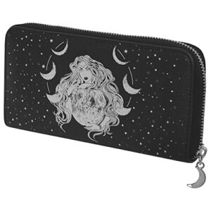 Ro Rox Selene Wallet Moon Phase Goddess Witchcraft Wicca Goth Faux Leather Purse