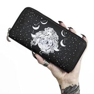 Ro Rox Selene Wallet Moon Phase Goddess Witchcraft Wicca Goth Faux Leather Purse