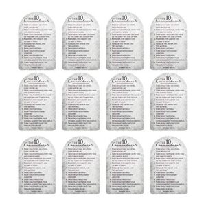 the 10 commandments textured white 2.5 x 4 cardstock bookmark pack of 12