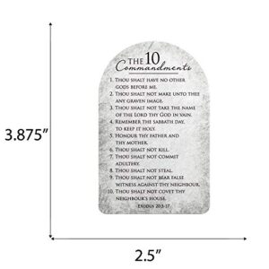 The 10 Commandments Textured White 2.5 x 4 Cardstock Bookmark Pack of 12