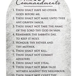 The 10 Commandments Textured White 2.5 x 4 Cardstock Bookmark Pack of 12