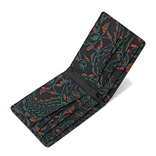 Lanyani Small Wallet for Women RFID Thin Wallet Bifold RFID (Print Paisley)