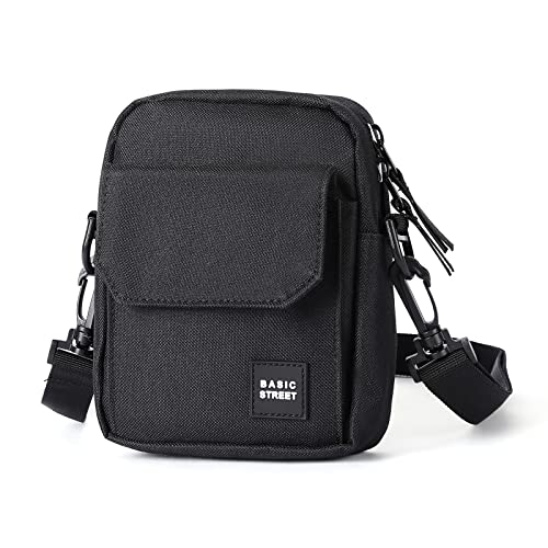 PAUBACK Man Purse Mini Crossbody Bag for Mens, Travel Passport Wallet Bag for Men for Cell Phone, Small Neck Pouch Side Shoulder Bag Messenger Bag for Men, Man Crossbody Handbag Purse Satchel Bags