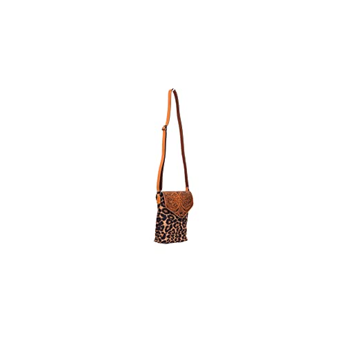 ARIAT Women's Tooled Leopard Crossbody Bag