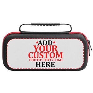 custom carrying case for switch personalized carrying storage case with 20 games cartridges add your photo text portable travel carry case shell pouch for console accessories