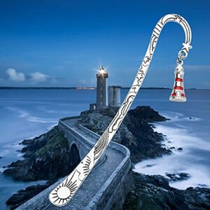 MYOSPARK Lighthouse Bookmark Lighthouse Lover Gift Nautical Gifts Bookmark Literary Reader Gift (Lighthouse Bookmark)