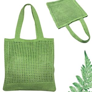 lace inn straw mesh tote bag for women, cute handmade tote shoulder handbag for vacation