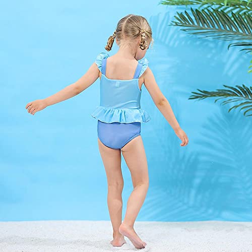 Dressy Daisy Toddler Girls Snow Queen One Piece Swimsuit Swimwear Swimming Bathing Suit Princess Swim Wear Size 4T, Blue