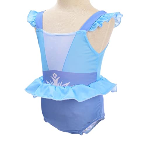 Dressy Daisy Toddler Girls Snow Queen One Piece Swimsuit Swimwear Swimming Bathing Suit Princess Swim Wear Size 4T, Blue