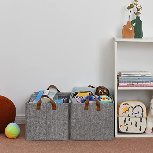 GRANNY SAYS Bundle of 4-Pack Fabric Storage Bins & 2-Pack Rectangle Storage Bins with Metal Frame