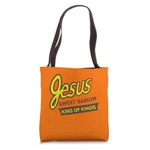 jesus sweet savior king of kings christian faith apparel tote bag