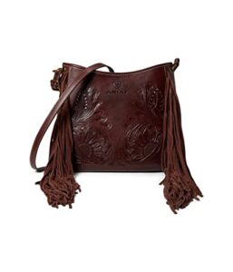 ariat women’s victoria collection brown crossbody bag