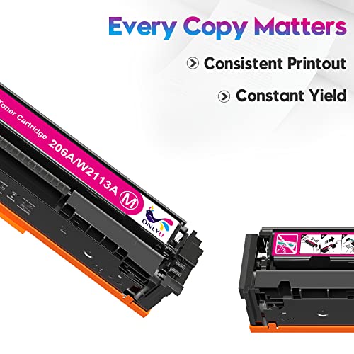 206A Toner Cartridges 4 Pack with Chip Compatible Toner Cartridge Replacement for HP 206A 206X W2110A W2110X for HP Color Pro MFP M283fdw M283cdw M255dw M283 M255 Printer 206A Toner Cartridges HP Set