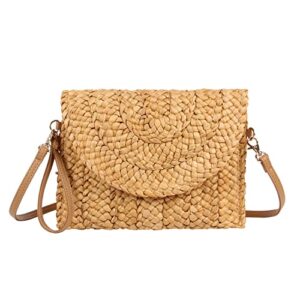 freie liebe straw purses for women summer woven crossbody bag beach clutch purse