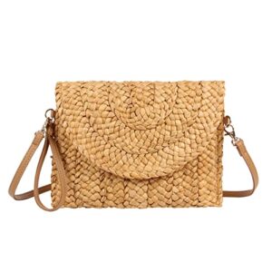 Freie Liebe Straw Purses for Women Summer Woven Crossbody Bag Beach Clutch Purse