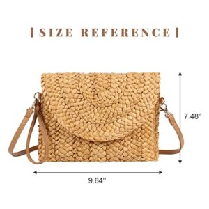 Freie Liebe Straw Purses for Women Summer Woven Crossbody Bag Beach Clutch Purse