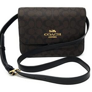 Coach Women's Brynn Flap Crossbody (Brown - Black)