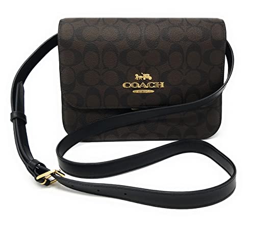 Coach Women's Brynn Flap Crossbody (Brown - Black)