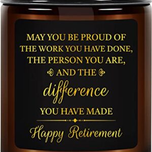 Retirement Gifts for Women-Lavender Scented Candle,Funny Female Retirement Gifts for Teacher Nurse,Gifts for Retirement Party Decorations,Happy Retired Present for Mom Grandma,Dad,Coworker